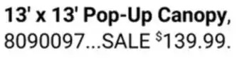 Ace Hardware 13' x 13' Pop-Up Canopy offer