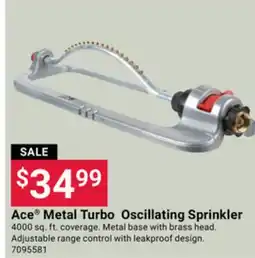Ace Hardware Ace Metal Turbo Oscillating Sprinkler offer