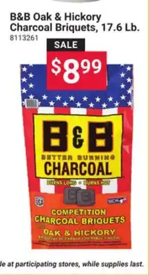 Ace Hardware B & B Oak & Hickory Charcoal Briquets 6 Lb. 17.6 Lb offer