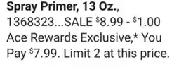 Ace Hardware Zinsser Spray Primer, 13 Oz offer