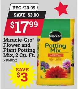 Ace Hardware Miracle-Gro Flower and Plant Potting Mix, 2 Cu. Ft offer