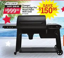 Ace Hardware Traeger Woodridge Pro Wood Pellet WiFi Grill offer