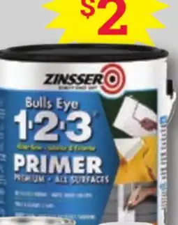 Ace Hardware Zinsser Bulls Eye 1-2-3 Primer, 1 Gal offer
