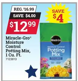 Ace Hardware Miracle-Gro Moisture Control Potting Mix, 1 Cu. Ft offer