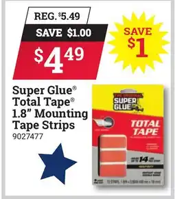 Ace Hardware Super Glue Total Tape 1.8 Mounting Tape Strips offer