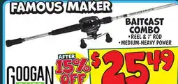 Ollie's FAMOUS MAKER Baitcast Combo offer