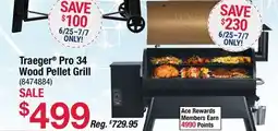 Ace Hardware Traeger Pro 34 Wood Pellet Grill offer