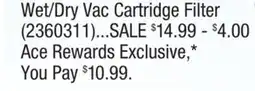 Ace Hardware CRAFTSMAN 4 Gal. Wet/Dry Vac offer