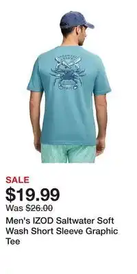Kohl's Men's IZOD Saltwater Soft Wash Short Sleeve Graphic Tee offer