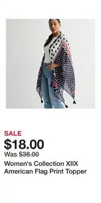 Kohl's Women's Collection XIIX American Flag Print Topper offer