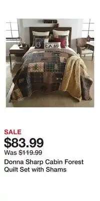 Kohl's Donna Sharp Cabin Forest Quilt Set with Shams offer