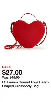 Kohl's LC Lauren Conrad Love Heart-Shaped Crossbody Bag offer