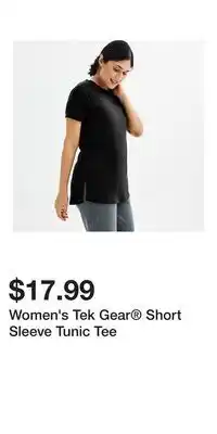 Kohl's Women's Tek Gear Short Sleeve Tunic Tee offer
