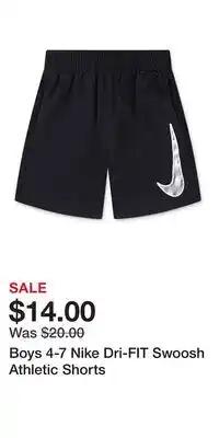 Kohl's Boys 4-7 Nike Dri-FIT Swoosh Athletic Shorts offer