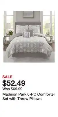 Kohl's Madison Park 6-PC Comforter Set with Throw Pillows offer