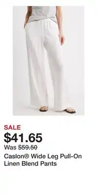 Nordstrom Caslon Wide Leg Pull-On Linen Blend Pants offer