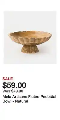 Nordstrom Mela Artisans Fluted Pedestal Bowl - Natural offer