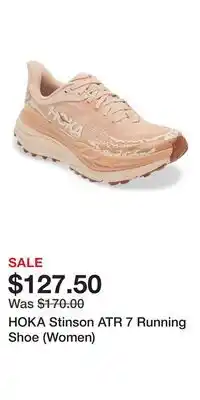 Nordstrom HOKA Stinson ATR 7 Running Shoe (Women) offer