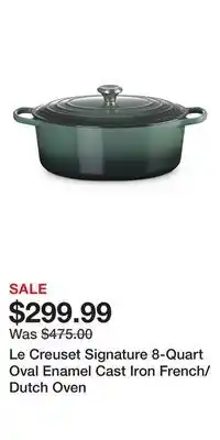 Nordstrom Le Creuset Signature 8-Quart Oval Enamel Cast Iron French/Dutch Oven offer