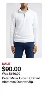 Nordstrom Peter Millar Crown Crafted Albatross Quarter Zip offer