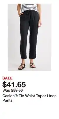 Nordstrom Caslon Tie Waist Taper Linen Pants offer