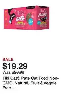 Petsmart Tiki Cat Pate Cat Food Non-GMO, Natural, Fruit & Veggie Free - Variety Pack, 12 CT, 33.6 OZ offer
