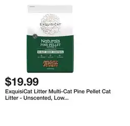 Petsmart ExquisiCat Litter Multi-Cat Pine Pellet Cat Litter - Unscented, Low Dust, Low Tracking, Natural offer