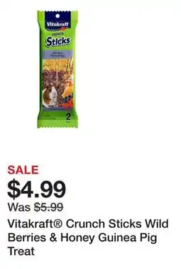 Petsmart Vitakraft Crunch Sticks Wild Berries & Honey Guinea Pig Treat offer