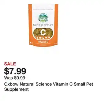 Petsmart Oxbow Natural Science Vitamin C Small Pet Supplement offer