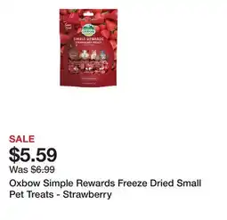 Petsmart Oxbow Simple Rewards Freeze Dried Small Pet Treats - Strawberry offer