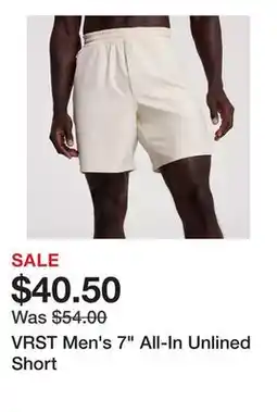 Dick's Sporting Goods VRST Men's 7 All-In Unlined Short offer