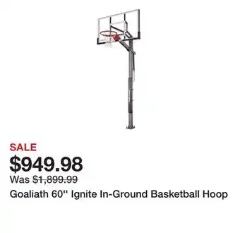 Dick's Sporting Goods Goaliath 60'' Ignite In-Ground Basketball Hoop offer