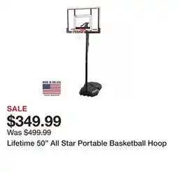 Dick's Sporting Goods Lifetime 50 All Star Portable Basketball Hoop offer