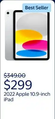 Walmart 2022 Apple 10.9-inch iPad Wi-Fi 64GB - Silver (10th Generation) offer