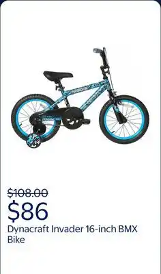 Walmart Dynacraft Invader 16-inch BMX Bike for Age 5-7 Years offer
