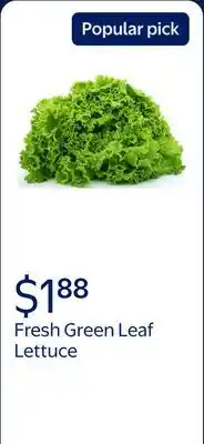 Walmart Fresh Green Leaf Lettuce, Each offer