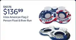 Walmart Intex American Flag 2 Person Float & River Run II 2 Person Float offer