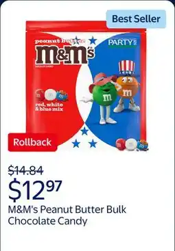Walmart M&M's Peanut Butter Summer Bulk Chocolate Candy offer