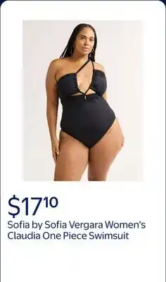 Walmart Sofia by Sofia Vergara Women's and Women's Plus Claudia One Piece Swimsuit offer