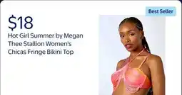 Walmart Hot Girl Summer by Megan Thee Stallion Women's Chicas Fringe Bikini Top offer