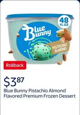 Walmart Blue Bunny Pistachio Almond Flavored Premium Frozen Dessert offer