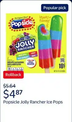 Walmart Popsicle Jolly Rancher Colors from Natural Sources Popsicle Ice Pops offer