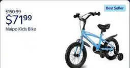 Walmart Naipo 12/14/ 16/18 Kids Bike Girls and Boys Blue Bike with Removable Training Wheels offer