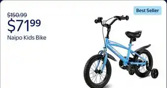 Walmart Naipo 12/14/ 16/18 Kids Bike Girls and Boys Blue Bike with Removable Training Wheels offer