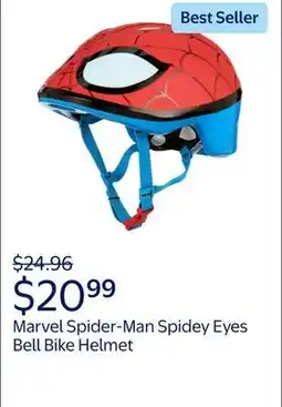 Walmart Marvel Spider-Man Spidey Eyes Bell Bike Helmet, Red, Toddler 3+ offer