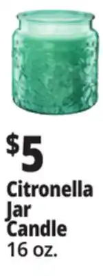 Ocean State Job Lot Citronella Jar Candle offer