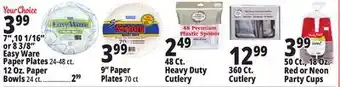 Ocean State Job Lot Disposable Plates, Cutlery & Cups offer