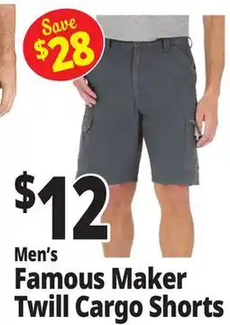 Ocean State Job Lot Famous Maker Twill Cargo Shorts offer