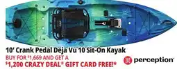 Ocean State Job Lot 10' Crank Pedal Deja Vu 10 Sit-On Kayak offer