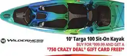 Ocean State Job Lot 10' Targa 100 Sit-On Kayak offer